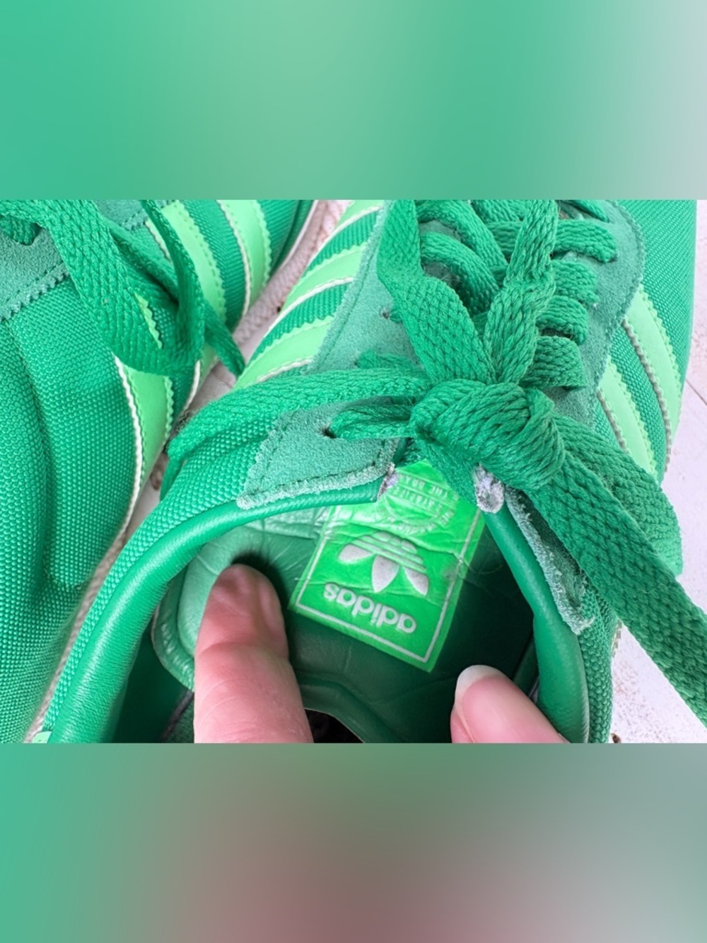 ADIDAS Gazelle 2 low top sneakers fairway green zest retro shoes soccer sz 11 - Picture 5 of 16